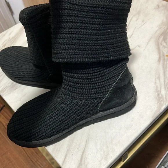 Ugg black tall Bailey button sweater boots - Picture 7 of 11